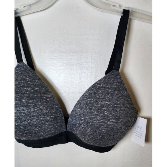 NWOT Auden Women's Gray Wireless Lightly Line Bra Adjustable Straps Size 36DD - Picture 2 of 3